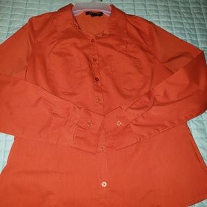Orange Button-Down Shirt